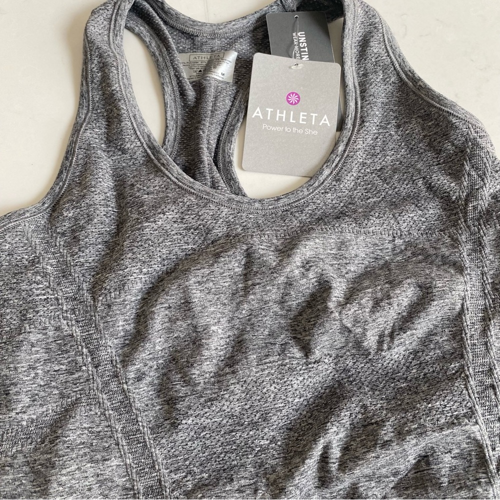 NWT Athleta fastest track ruched seamless racer back womens size medium